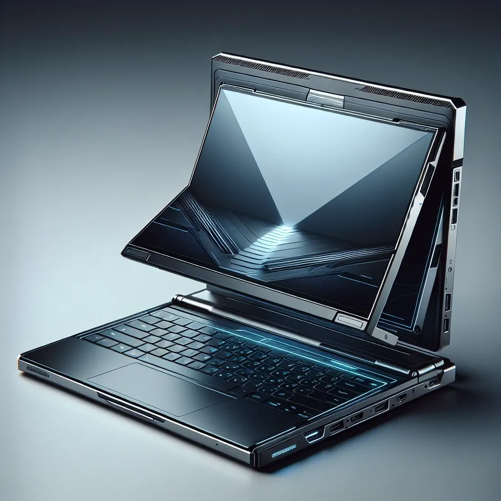 "Novo Asus ZenBook Duo 2023 com segunda tela maior, exibindo design moderno e funcionalidades melhoradas para produtividade."